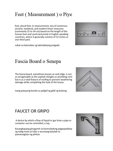 siruho in english construction|English/Filipino Construction Vernacular Terms Flashcards.